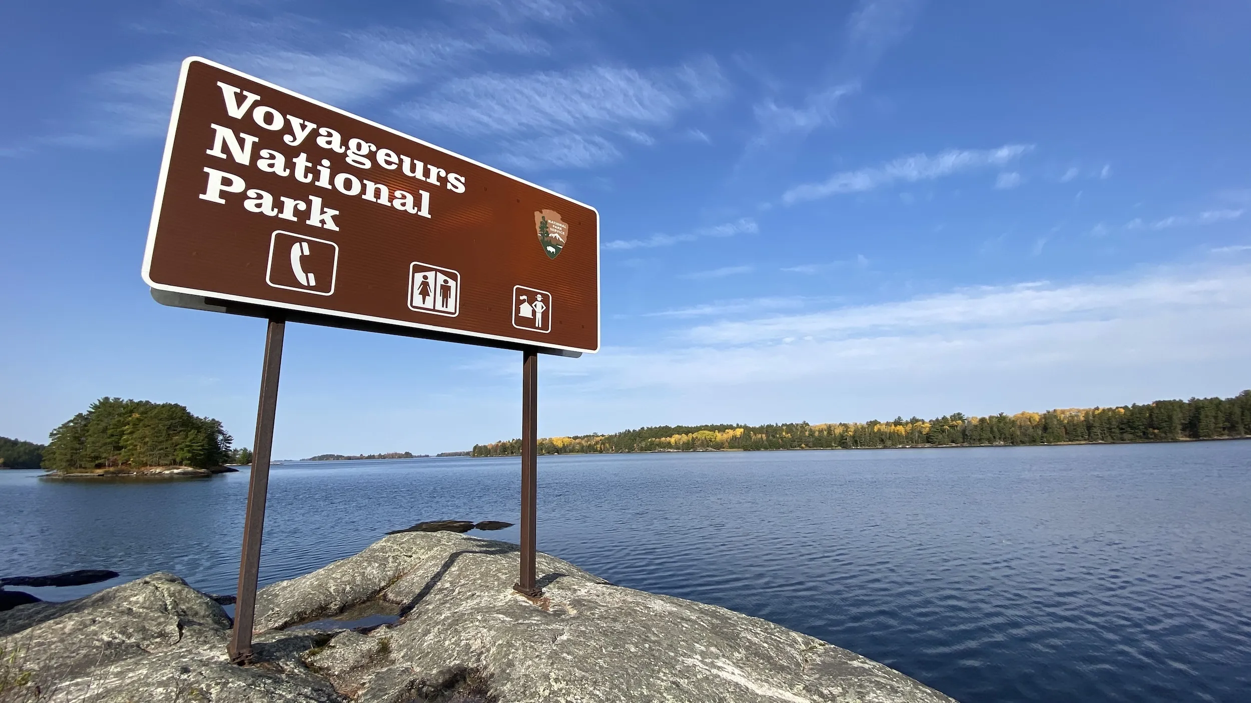 The National Park sign at Voyageurs