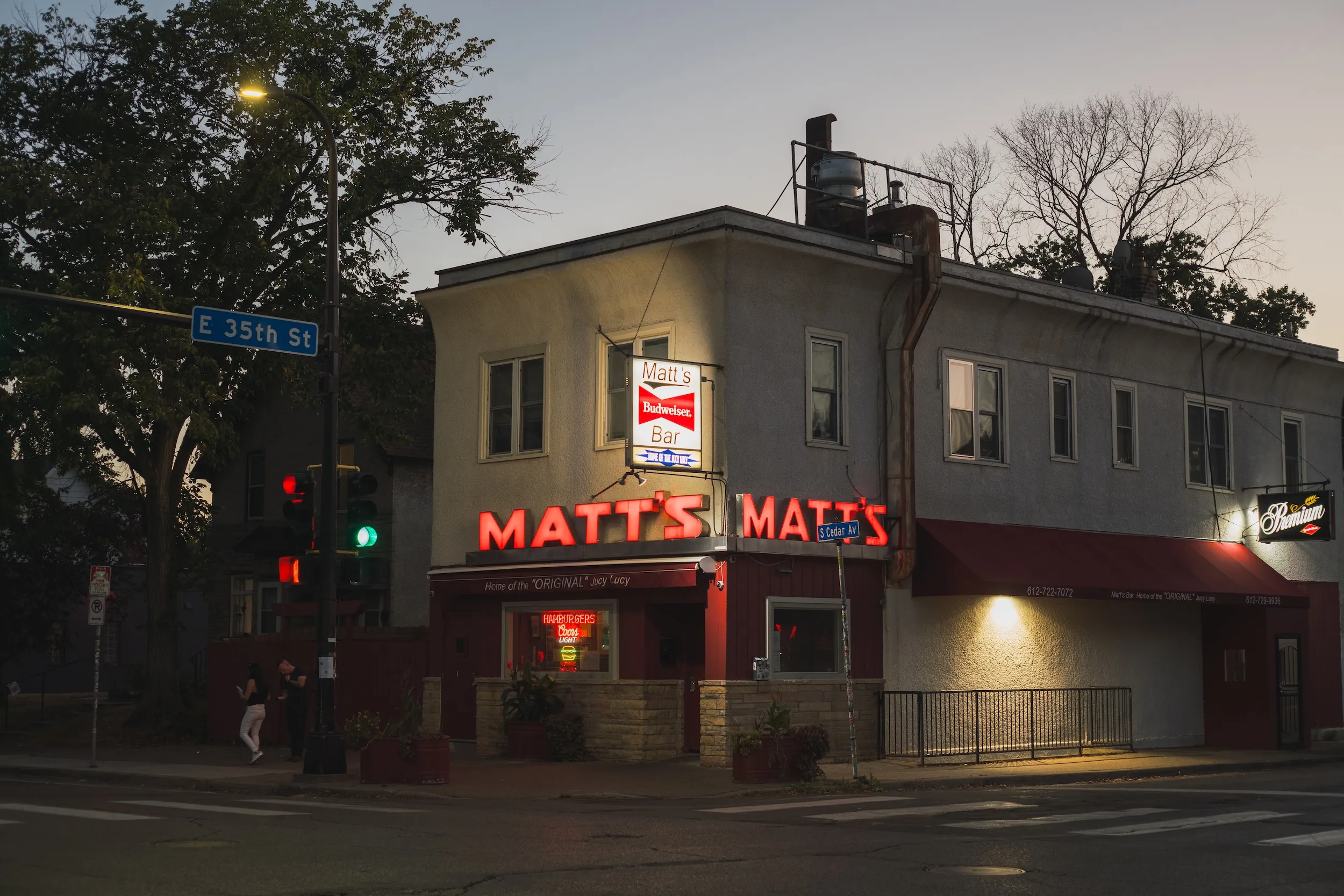 The streetside view of Matt's Bar in Minneapolis