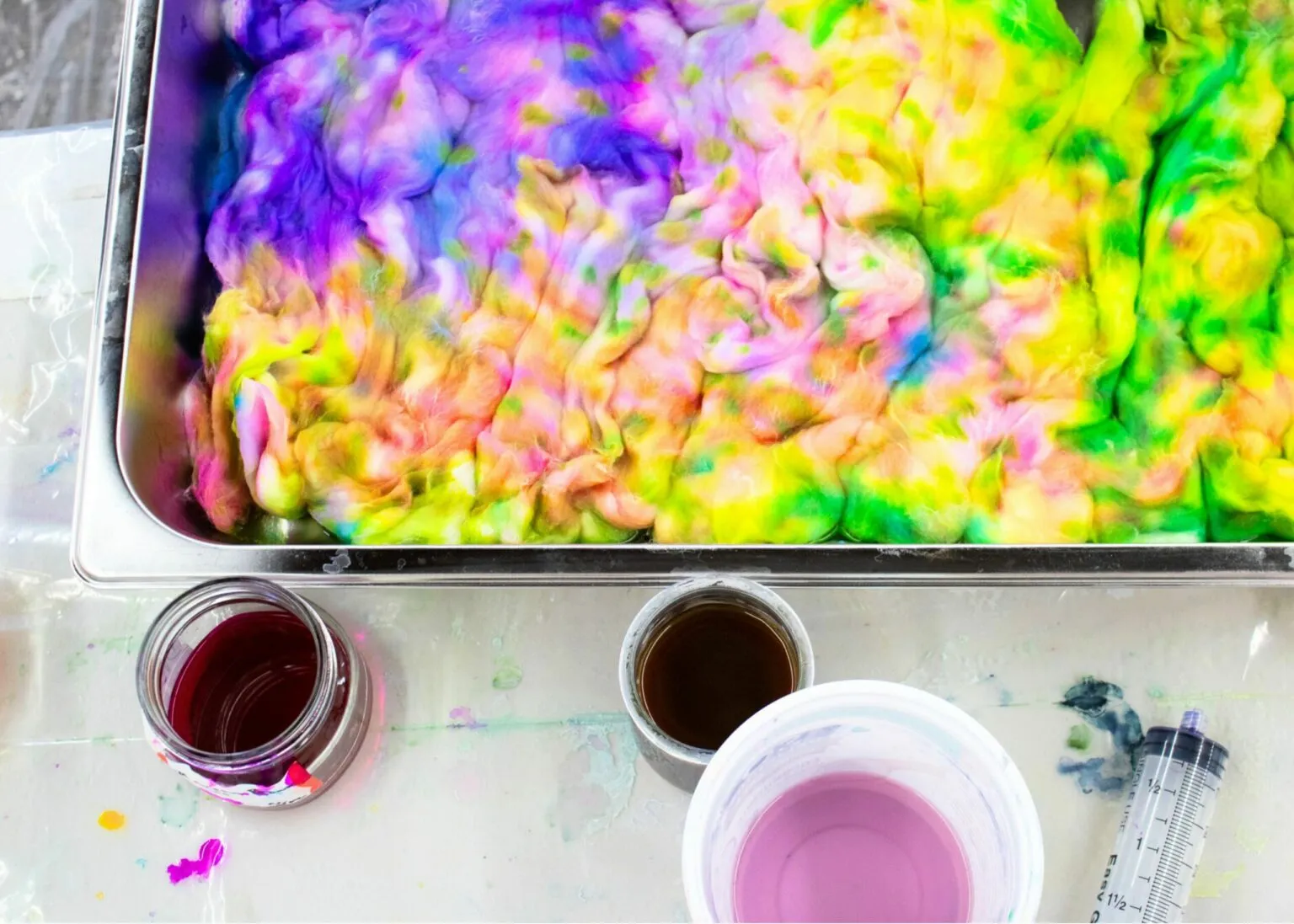 Dyed fiber art at the Textile Center