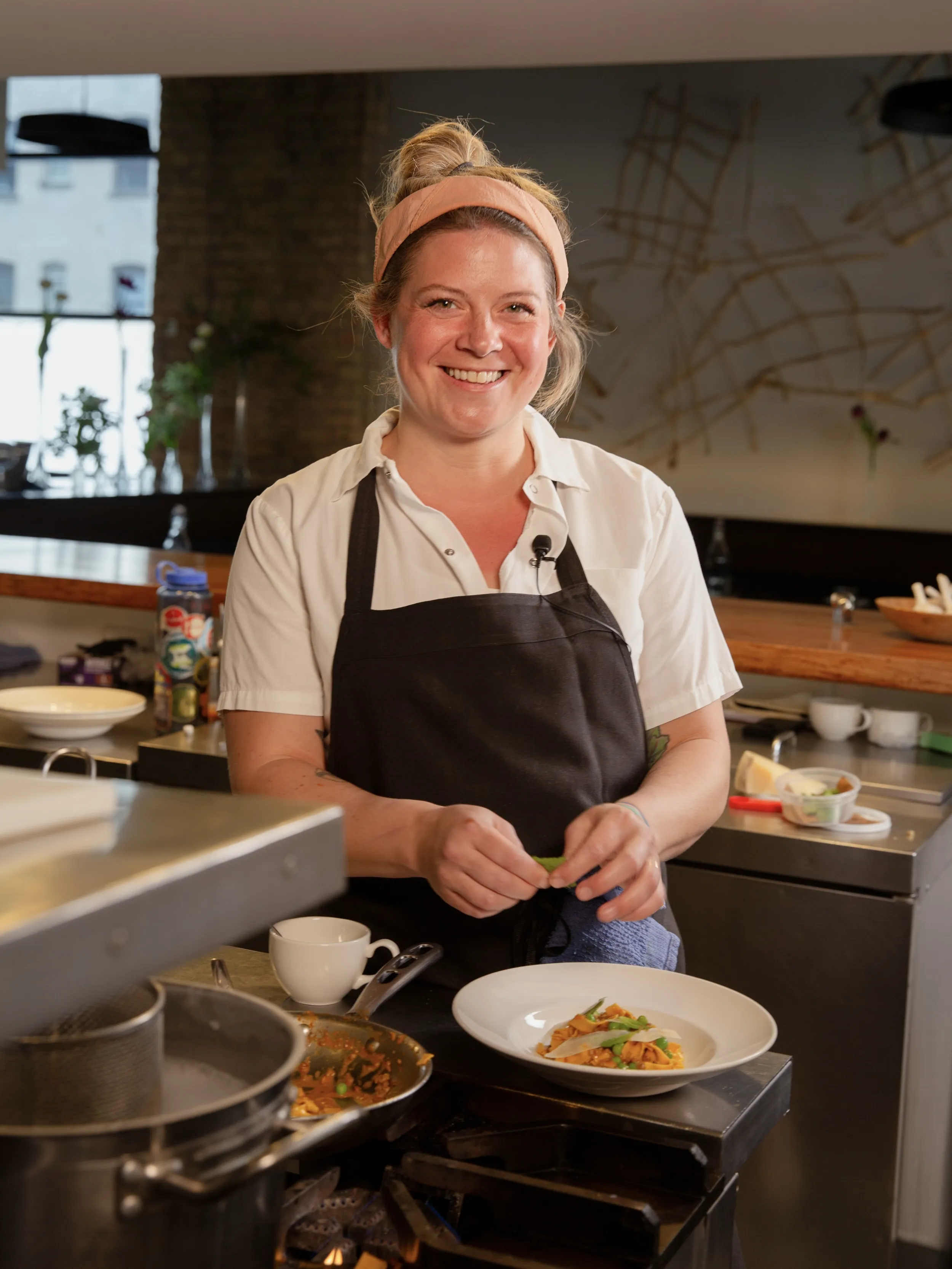 Alma chef Maggie Whelan with the restaurant's lamb ragu