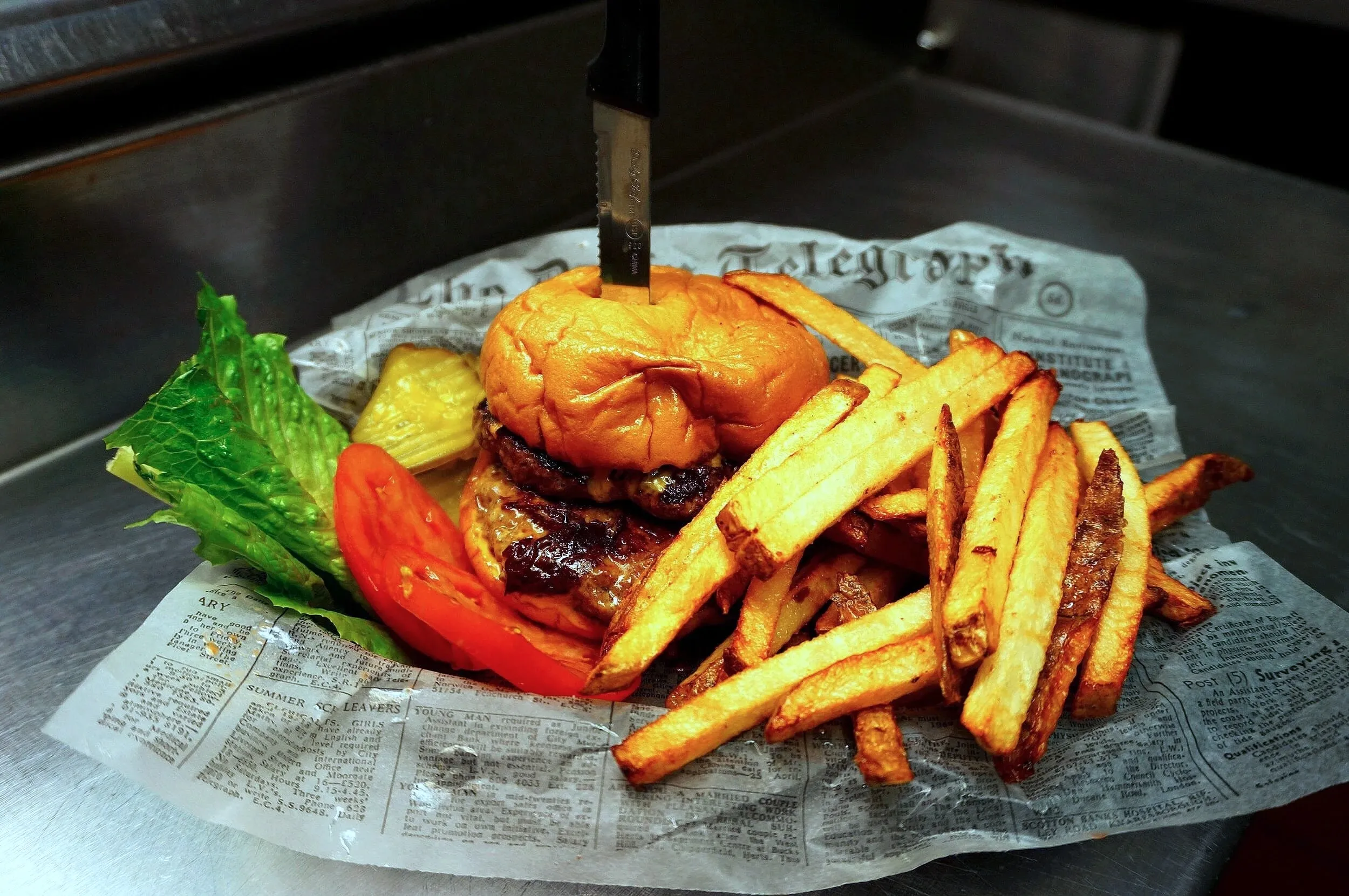 A "Meisterburger" from Meister's Bar and Grill