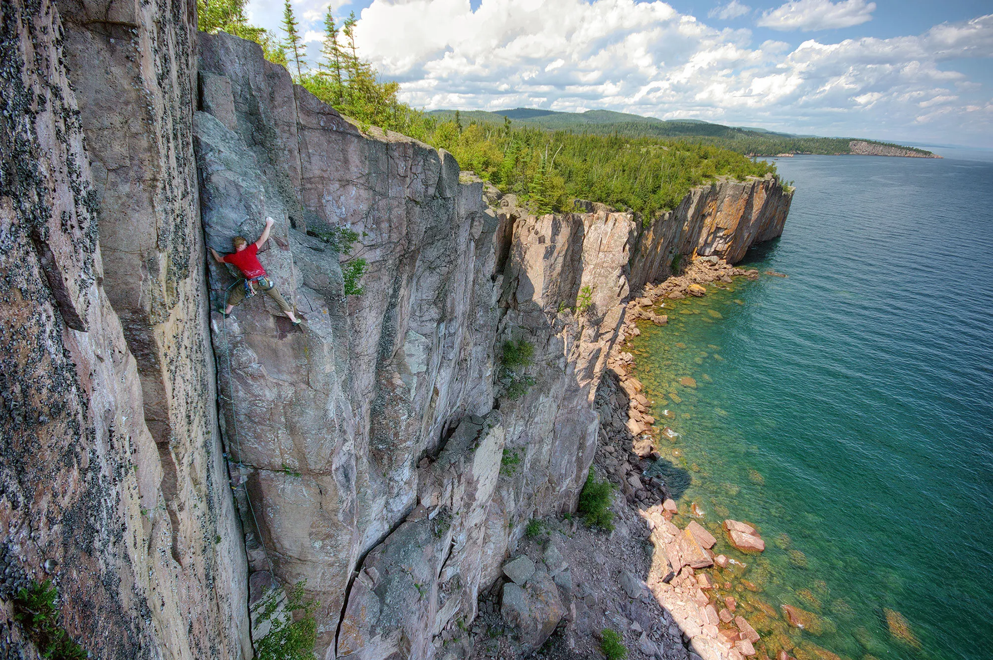 Climber Ted Kryzer on Palisade Head