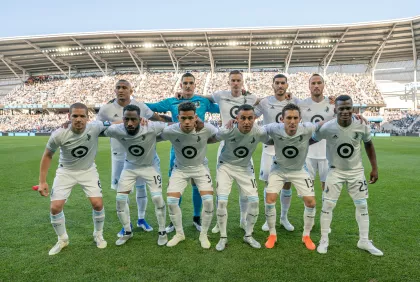 MInnesota United FC soccer team at Allianz Field