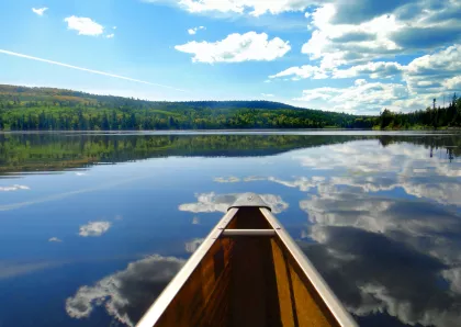 A canoe in the Boundary Waters