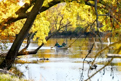 Fall canoeing at St. Croix State Park