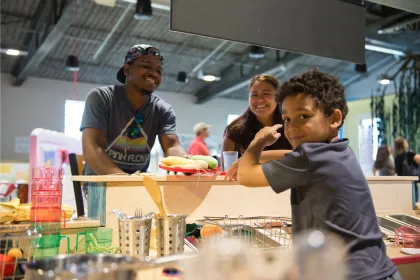 Family at Children's Museum of Southern Minnesota in Mankato