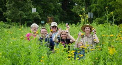 Multigenerational family geocaching at Whitewater State Park