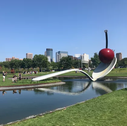Sculpture "Spoonbridge and Cherry" at the Minneapolis Sculpture Garden, Walker Art Center