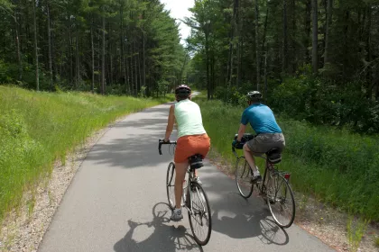 Biking on Heartland Trail Paul Bunyan bike trail