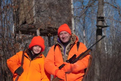 Father and son deer hunters