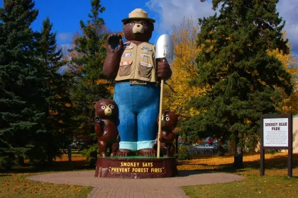 Smokey the Bear Statue in International Falls