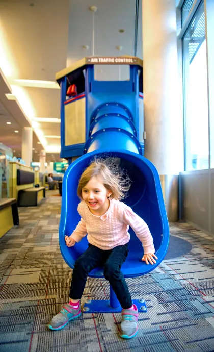 MSP Airport play area slide