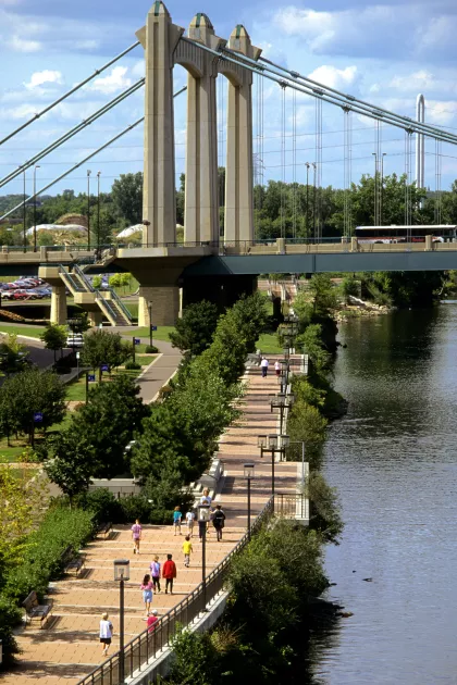 Mississippi River Trail in downtown Minneapolis