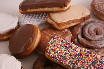 A variety platter of doughnuts from Bloedow's Bakery in Winona