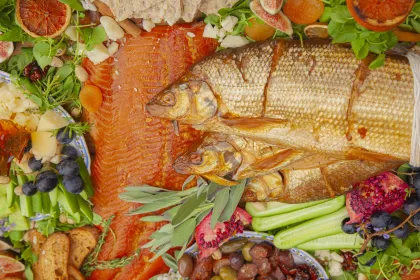 Platter of smoked fish from Northern Waters Smokehaus