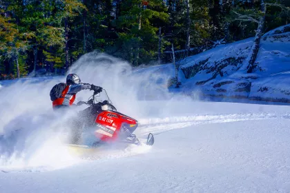 Snowmobiling Voyageurs National Park