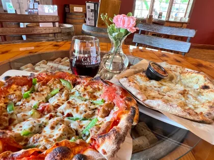 Pizza at Carlos Creek Winery