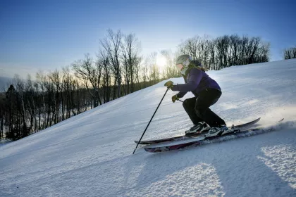 Downhill skiing on Lutsen Mountains