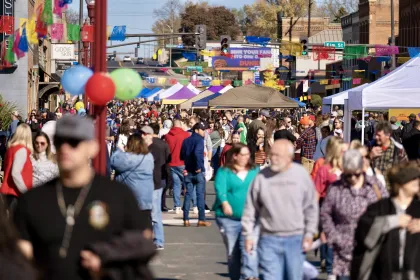 The Dia de los Muertos festival in Old Town Mankato