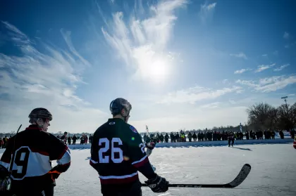 US Pond Hockey Championships at Lake Nokomis in Minneapolis
