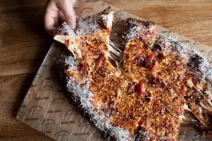 Argentinian-style pizza at Boludo in Minneapolis