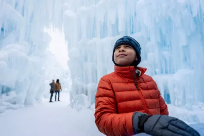 Ice Castles at Long Lake Regional Park in New Brighton