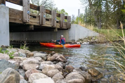 Kayaking on Battle Lake in Glendalough State Park