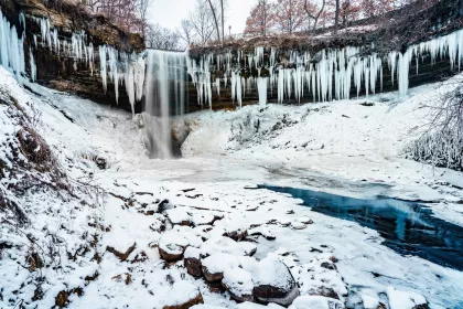 Minnehaha Falls in winter