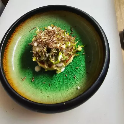 Joan's in the Park shaved truffles with Brussels sprouts, pear and semolina cake