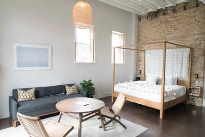 A light-filled room at Hotel Alma