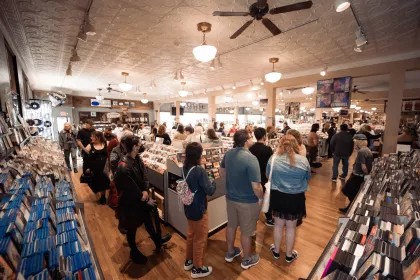 A Hozier record signing at Electric Fetus