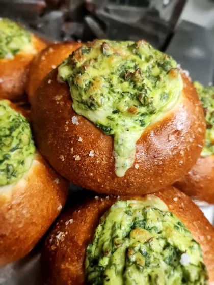 Soft pretzel rolls at Savory Bake House