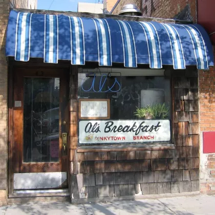 The entrance to Al's Breakfast in Minneapolis