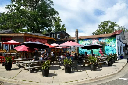 Big Axe Brewing patio in Nisswa