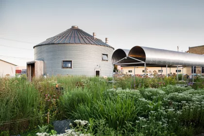 Bang Brewing's taproom, a converted grain silo