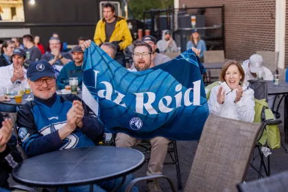 A Timberwolves watch party at Falling Knife Brewing Co.