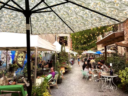 The patio at Saint Paul Brewing