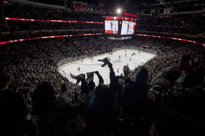 Minnesota Wild fans at Grand Casino Arena (formerly Xcel Energy Center)