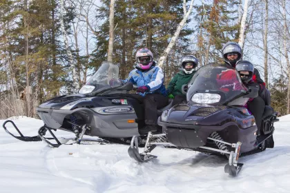 Lake Mille Lacs snowmobilers