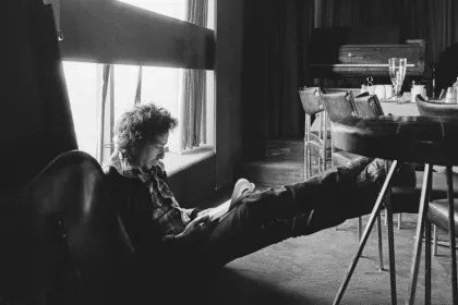Bob Dylan during the recording of "Blood on the Tracks"