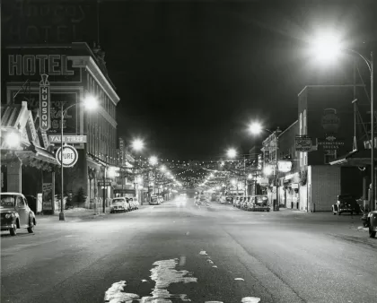 Downtown Hibbing in the 1940s