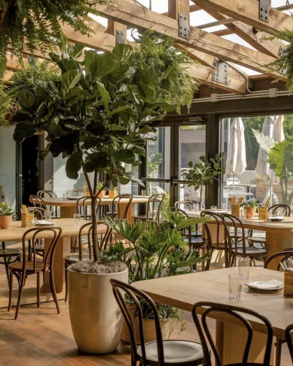 Gai Noi rooftop dining space