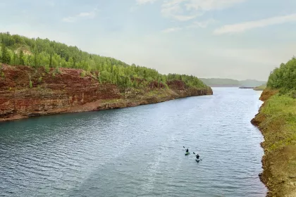 Paddling at Redhead Mountain Bike Park