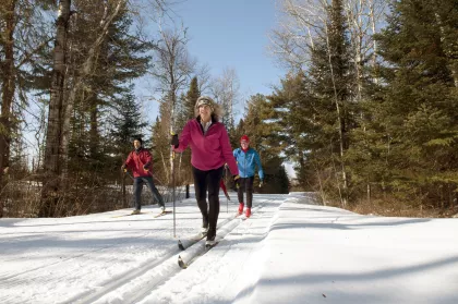 Cross-country skiers on the Gunflint Trail