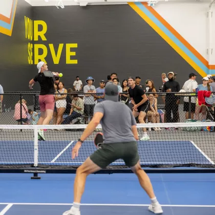 A pickleball tournament at Pints &amp; Paddle
