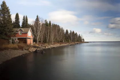 A cabin on Lake Superior