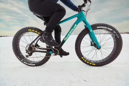 A fat bike in Detroit Lakes