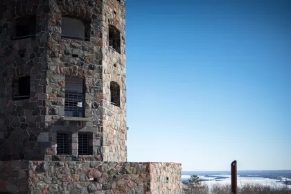 Duluth's Enger Tower during the winter