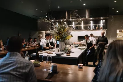 Dinner service at Demi