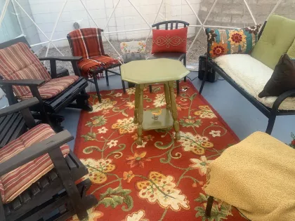 The "Garden Party" igloo at Mineral Springs Brewery